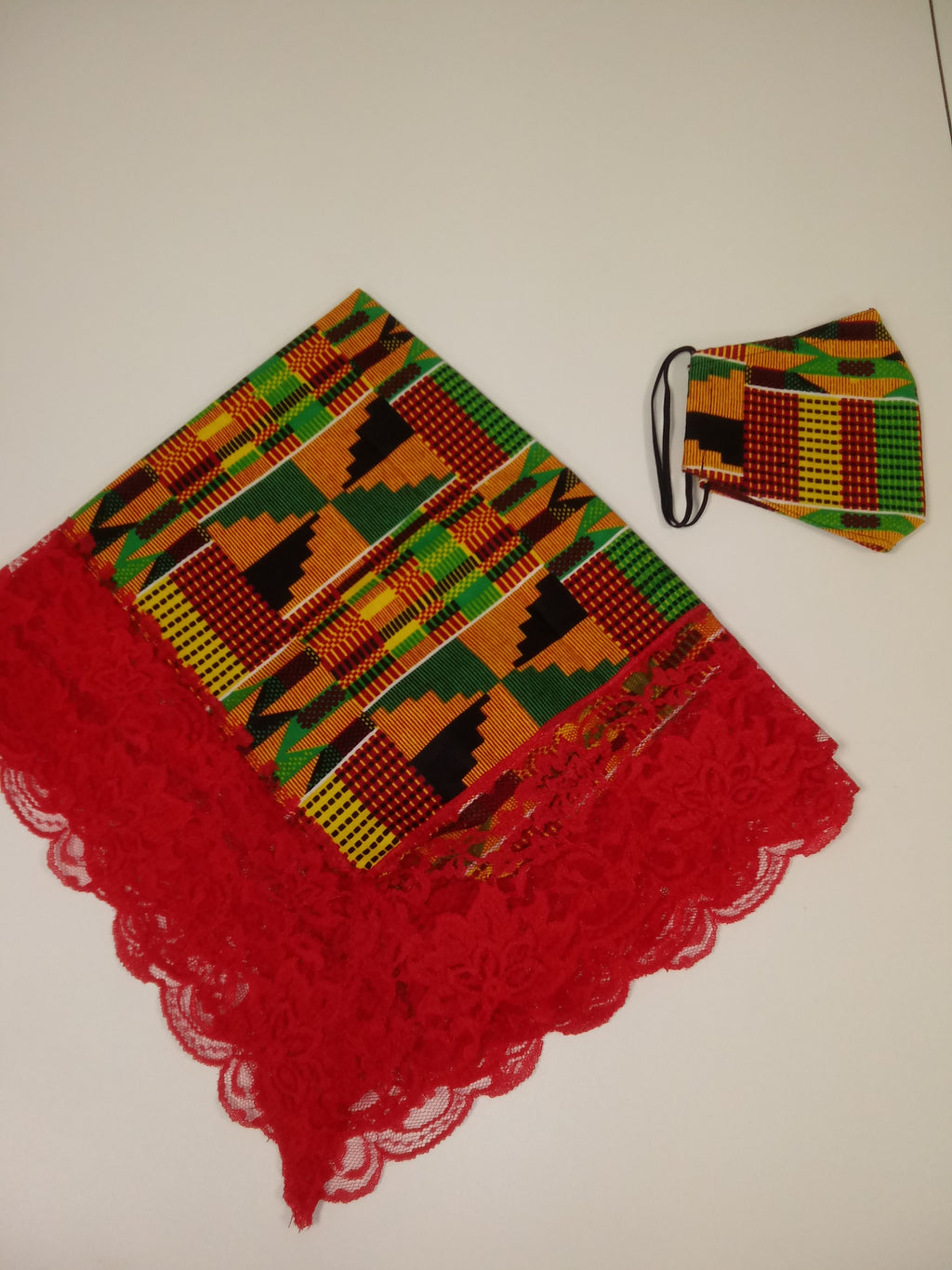African Pride Church Collection "Mask and Lap Scarf "